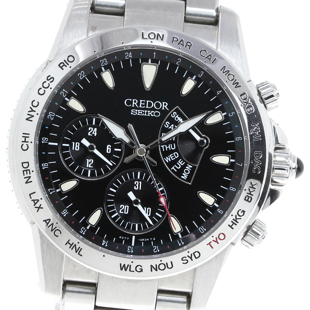 セイコー SEIKO GCBG987/4S77-0A40 クレドール フェニックス ワールドタイム 熊川哲也モデル 1000本限定 自動巻き メンズ 良品 _810036【中古】
