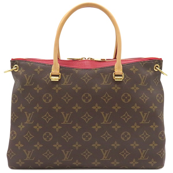 ルイヴィトン LOUIS VUITTON 2WAYバッグ パラス モノグラムキャンバス モノグラム×スリーズ ゴールド金具 茶 赤 ハンドバッグ M41175 CA2136【中古】