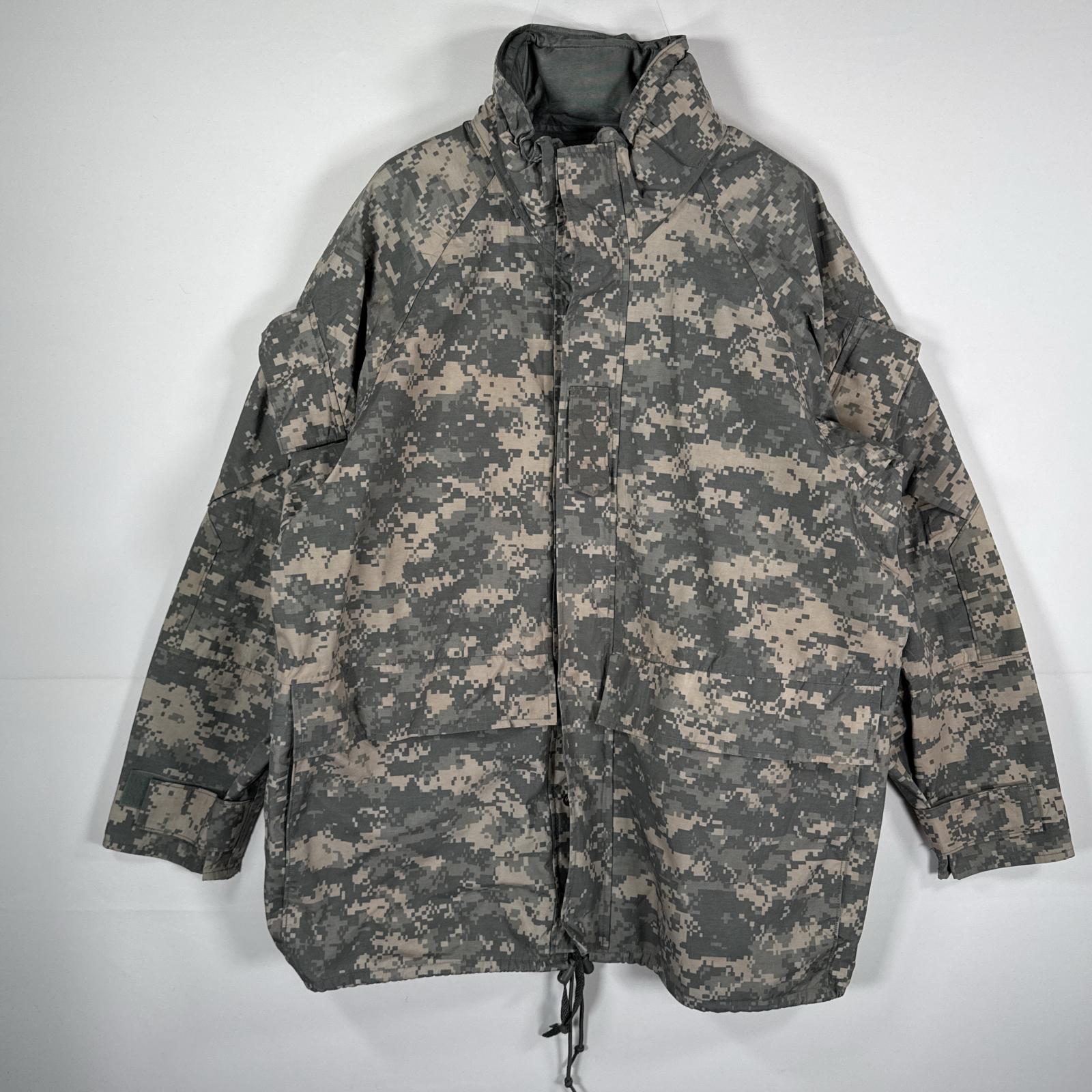 古着 ミリタリージャケット ECWCS GORE-TEX HOOKデジカモ ゴアテックスパーカー カモフラ 米軍 実物 large regular グレー メンズ