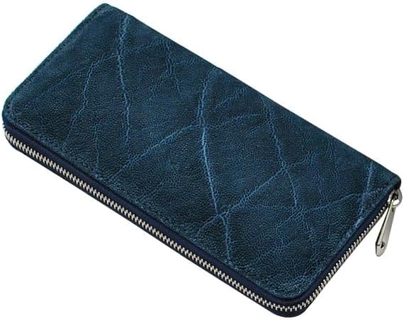 【新規OPEN】【期間限定セール】【激安】【新品未使用】ZOO　本エレファント革　イタリアンレザー　日本製　男女兼用　ラウンドロングウォレット　ZLW-101　ダークブルー