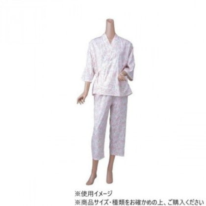 神戸生絲 婦人カラーおくつろ着(付袖)L No.86 ピンク