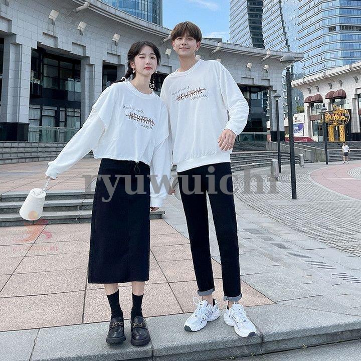 ペアルック カップル パーカー メンズ レディース おしゃれ 春 秋 長袖 トレーナー カップル お揃い プレゼント ペアパーカー トレーナー 韓国風 ファッション