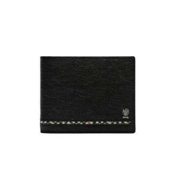 DBWA1E623BK [ALEXANDER]ブラックラインチェック牛革二つ折り財布