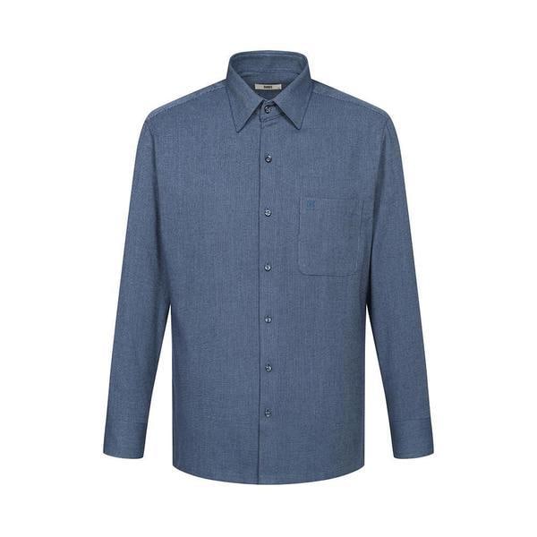 裏起毛イージーケア ソリッドライク カジュアルシャツ レギュラーフィット__DKW2SHCL401B1