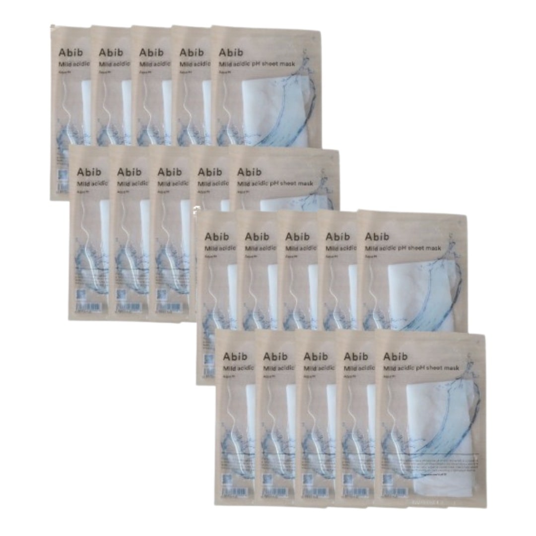 [1+1] 弱酸性pHシートマスク アクアフィット 30mL x 10枚 保湿 ツヤ 肌荒れケア 韓国コスメ フェイスパック 日本限定
