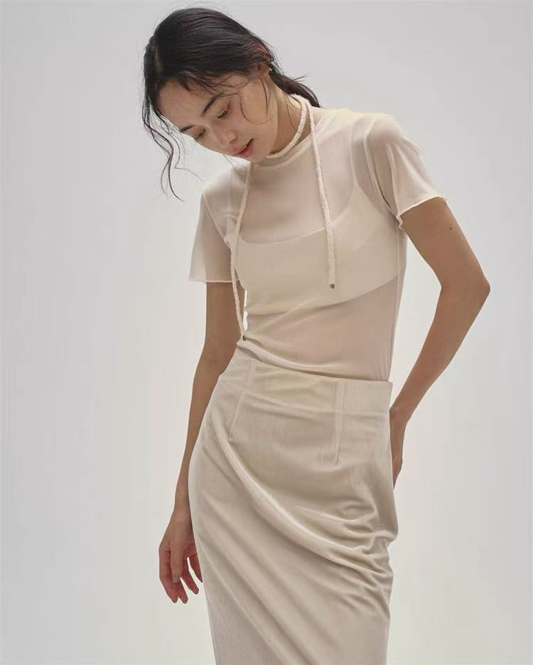 【限定セール中】TODAYFUL (トゥデイフル）Compact Sheer T-shirts 半袖Tシャツ FREE レディース