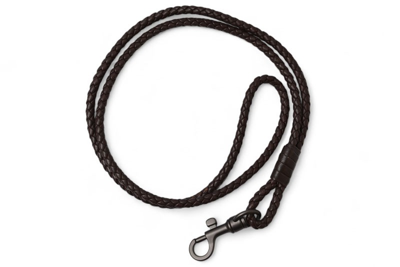 ネックストラップ イントレチャート ダークブラウン【中古】