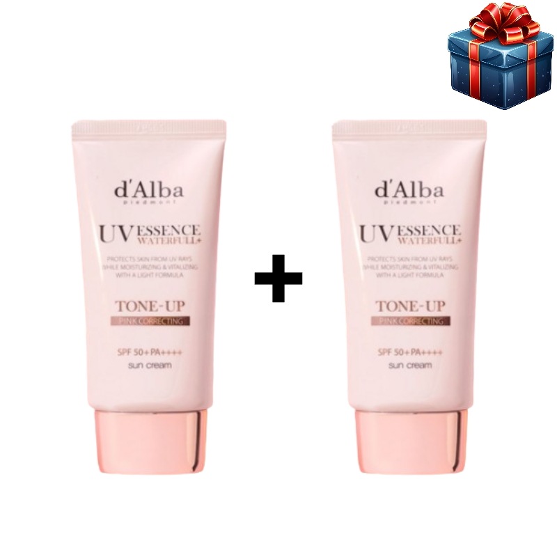 [日焼け止め1+1セット]ビーガン ウォータープル ピンク トーンアップ サンクリーム 50ml+50ml 韓国で人気のコスメ しっとりサンケア UVケア すっきりしっとり SPF50+ PA++++