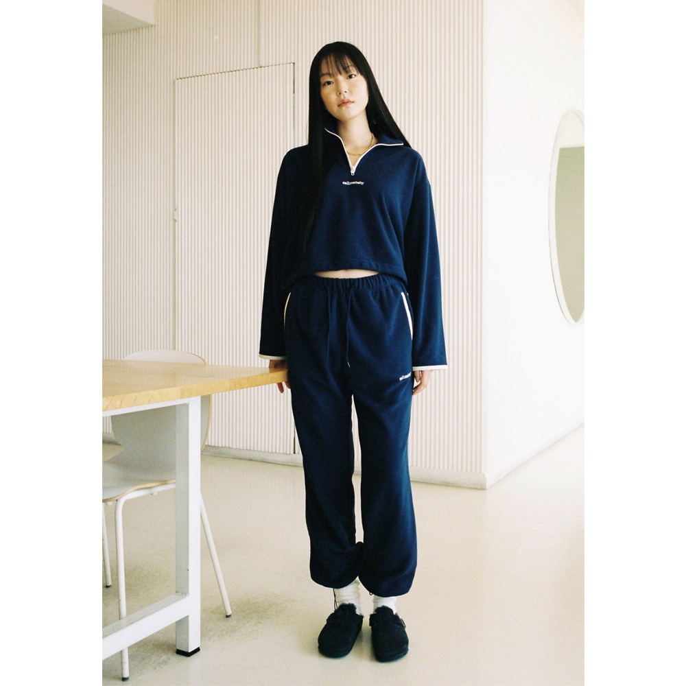 Call me baby 22fw ふゆ 新作! Baby Fleece Pants (Navy/Ivory)