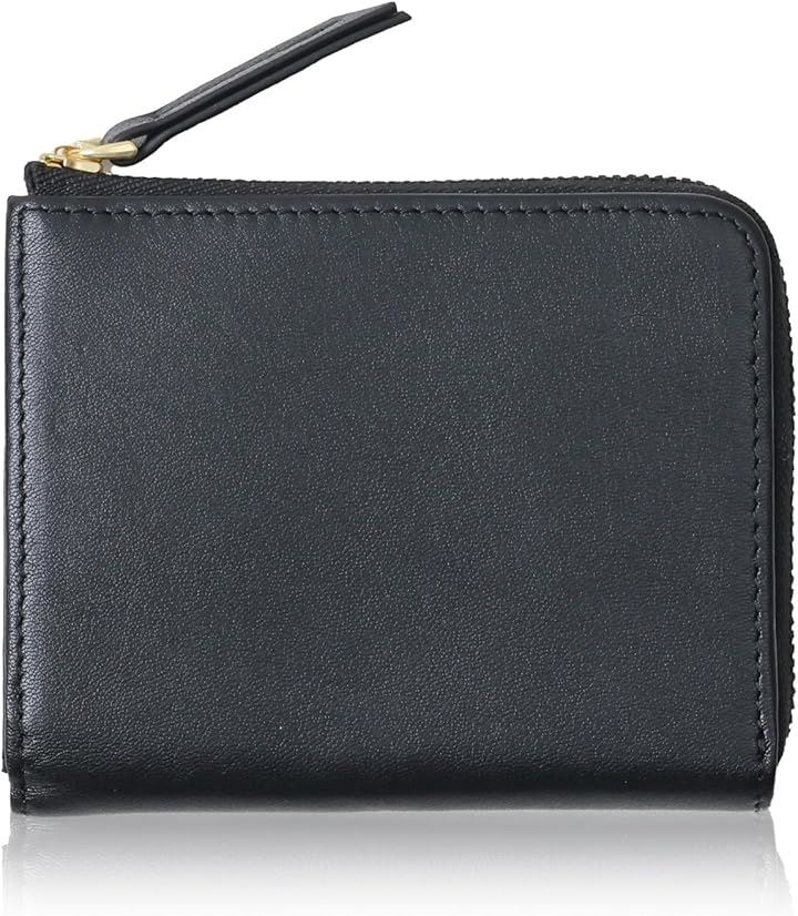 ギャラリークオリエ キメ細かさが生むフィット感 高級エチオピア高原羊革 熟練の革職人が作る スキミング防止 財布 レディース 2つ折り L字ファスナー コンパクト 日本 黒(Black)