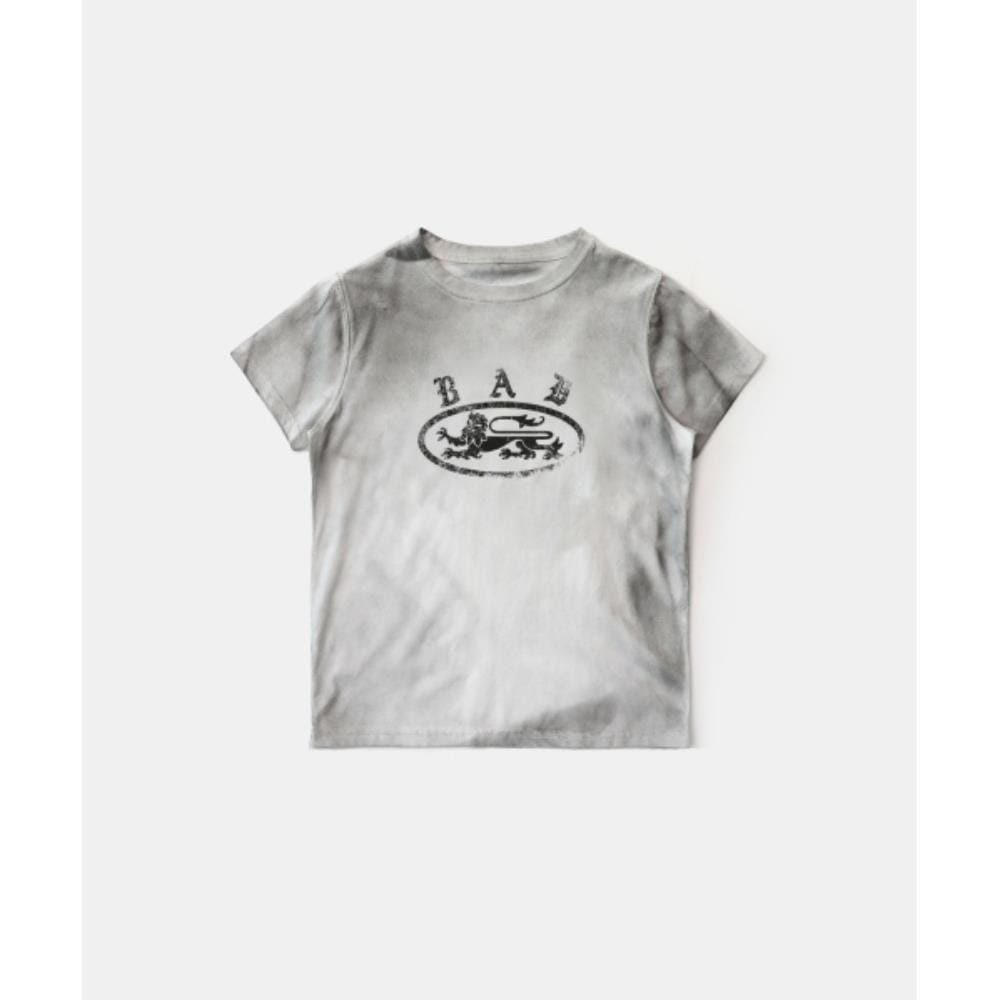 BADBLOOD Crack Print T-Shirt White w-tee25-043