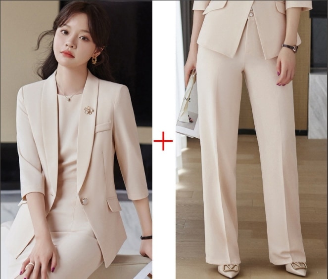 新作 二点セット 春夏秋 レディース スーツセット 春アウター レディース セットアップ ママスー 5,392円