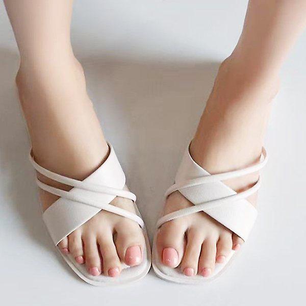シューズストラップ 女性 レディース 夏 サンダル スリッパ ミュール 2cm sjksn C502_P397892141