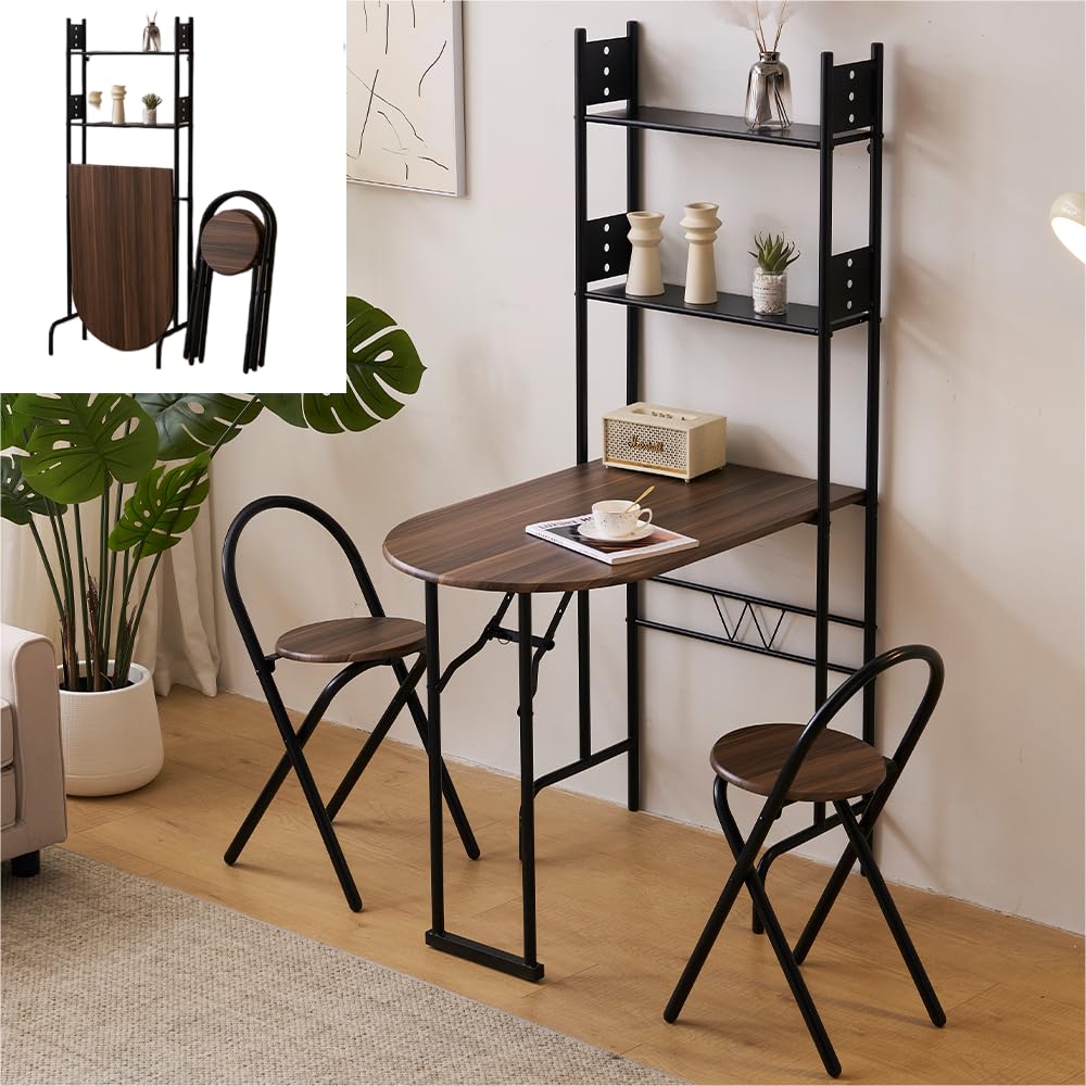 【36】パソコンデスク study table and chair set　ダイニングテーブルセット2人用　1人用 3点セット ダイニング セット スチール 食卓 チェア2脚 幅90cm コンパクトサ
