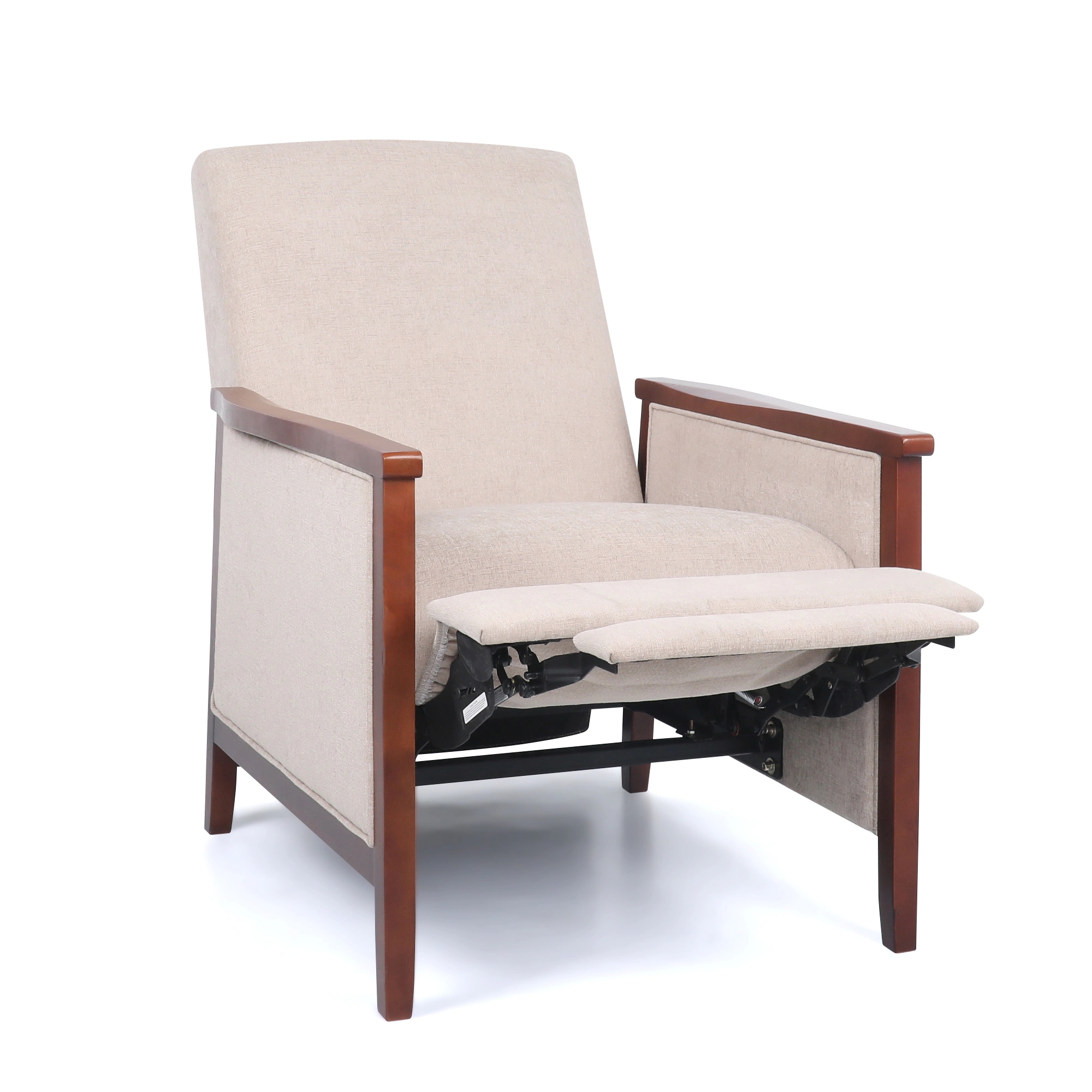 肘掛け付き木製装飾プッシュバック寝椅子リビングルームベッドルーム