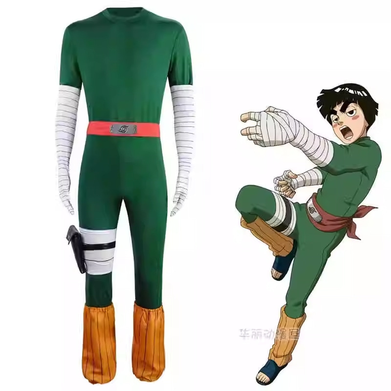 大人気 ナルトコスプレスーツ木の葉ロックリーコンプリートセット八面耶海皇帝コスプレ