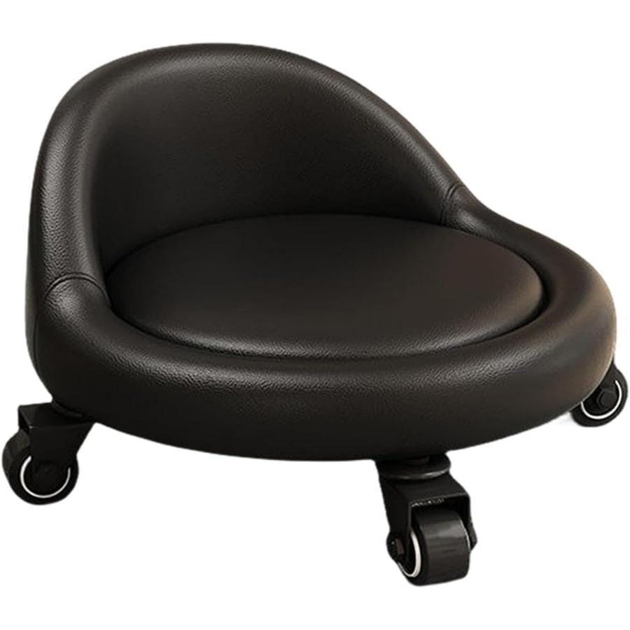 ホームユニバーサル車輪付きショートスツール床拭き可動式小さなベンチ幼児の神ラウンドスツールロースツール キャスター付き 作業椅子 ワーキ