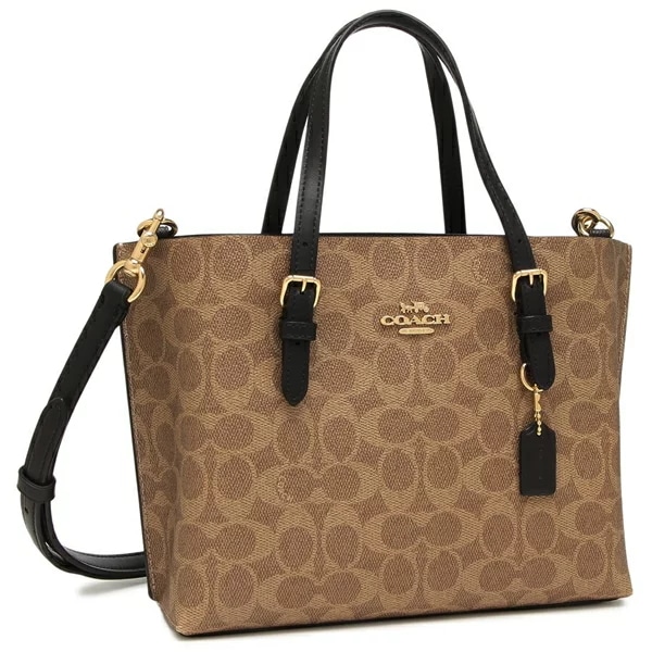 アウトレット トートバッグ モリートートバッグ25 シグネチャーキャンバス ブラウン レディース CV965 IMQRX MOLLY TOTE BAG 25 SIGNATURE CANVAS IMQ