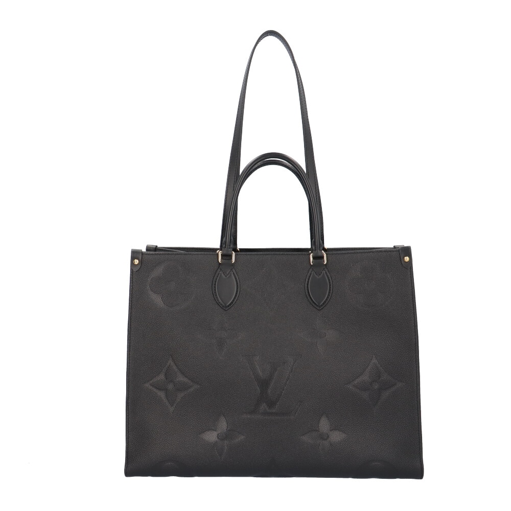 ルイヴィトン オンザゴーGM モノグラムアンプラント ショルダーバッグ モノグラムアンプラント M44925 ブラック LOUIS VUITTON 中古 美品