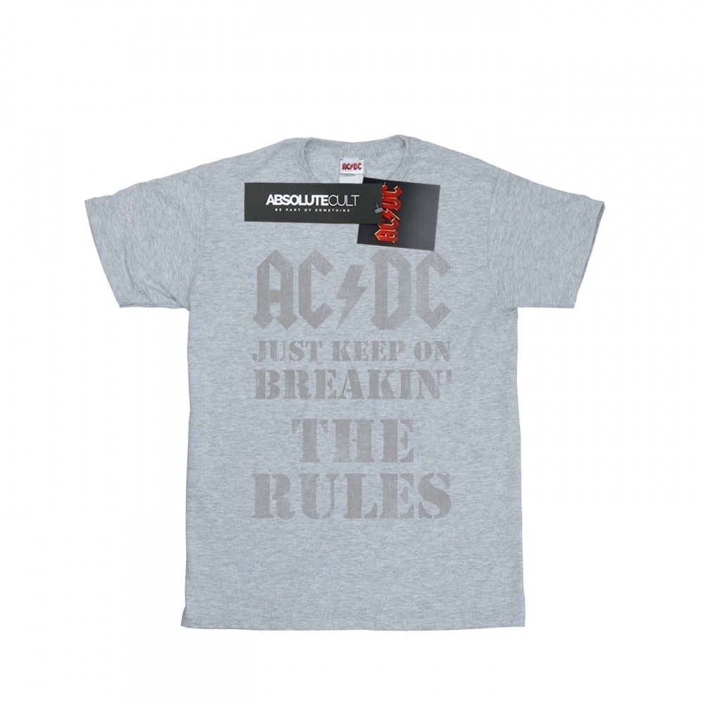(英国より直送) AC/DC メンズジャスト・キープ・オン・ブレイキング・ザ・ルールズ Tシャツ