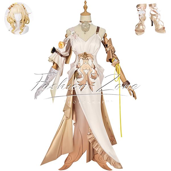 崩壊：スターレイル 風 ライア Aglaea コスプレ衣装 ウィッグ 靴 cosplay ハロウィン 演出服 変装