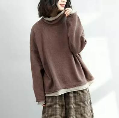 トップス セーター 袖あり 長袖 ハイネック 襟なし かわいい 大人可愛い シンプル カジュアル 大人 おしゃれ お洒落 かっこいい 大人可愛い 大人女子 こなれ感 ラフ 個性的 抜け感 無地 秋 冬