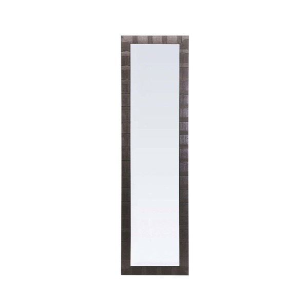 ウォールミラー 全身姿見鏡 ( 壁掛け用 ) ミラーL 4尺 飛散防止付BLACK 日本製 HJ Hand made in Japan