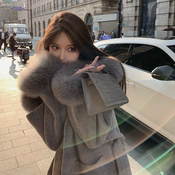 ファーフード付きウールコート ミドルコート ウールコート. ファーフード ジャケット コート アウター レディース 韓国っぽ フェミニン カジュアル 上品 きれいめ