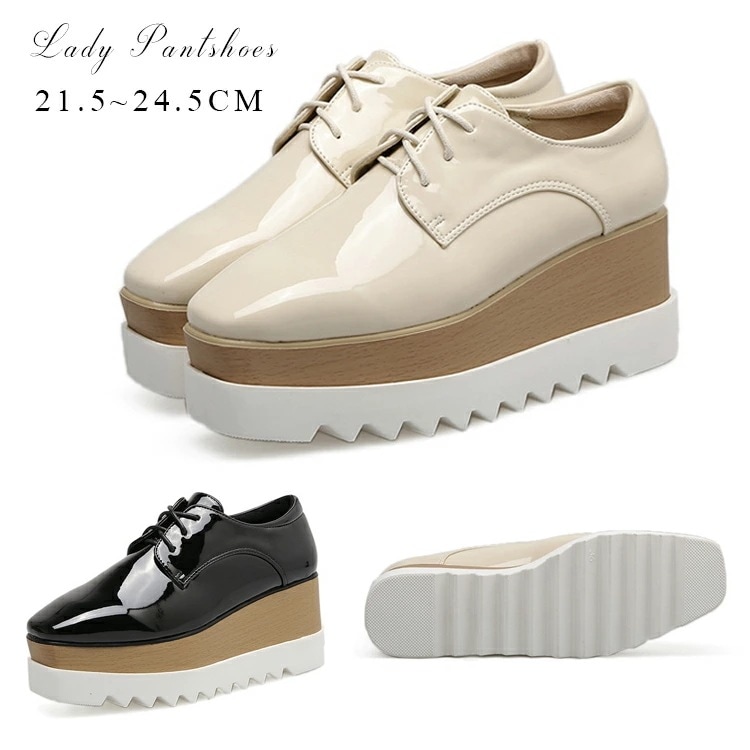 【赤字覚悟 最安挑戦】シューズ レディース 靴 厚底ウェッジ パンプス 厚底 スニーカー レースアップ 厚底 ウェッジソール ショート ブーツ オックスフォード ショートブーツ ウェッジソール ウッ