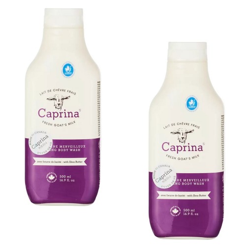 カプリナゴートミルクアメイジングボディウォッシュ500ml x 2個純粋なしっとりクレンジング全家族ボディケア