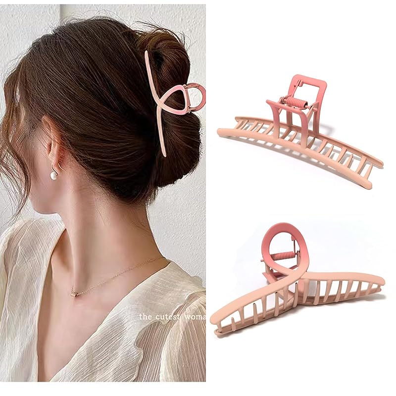 Fuyunohi ヘアクリップ 大きめ 2個セット 髪留め クリップ 韓国 ヘアアクセサリー 大人 バンスクリップ しっかりとまる 鳥の巣ヘアクリップ ヘアアレンジ 髪飾り シンプル オフィス おしゃ 5,195円
