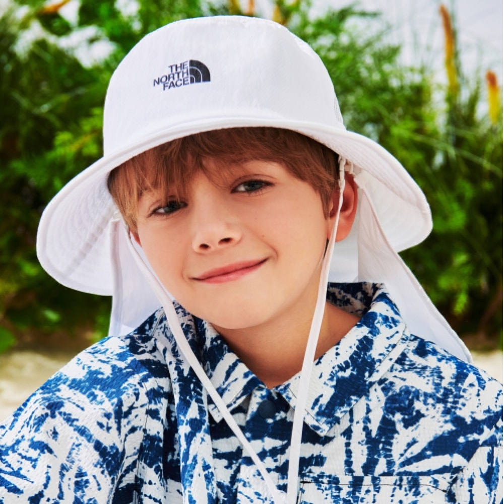 ザ・ノース・フェイス子供用子供用ライトサンシールドハット NE3HQ02S_WHT