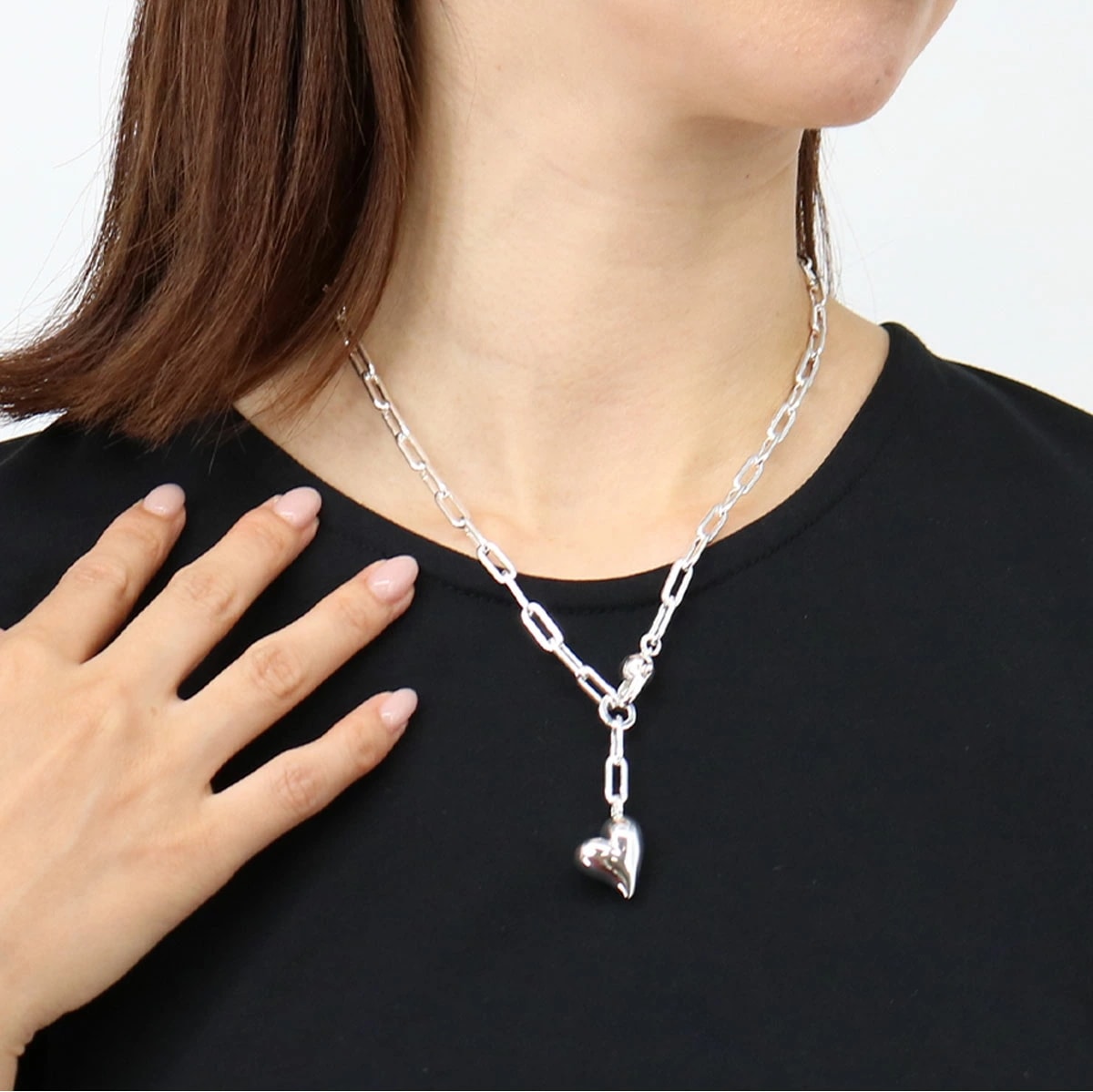 JB1356-HPS パフィーハートネックレス Puffy Heart Necklace SILVER シルバー アクセサリー 小物　ギフト プレゼント ブラン