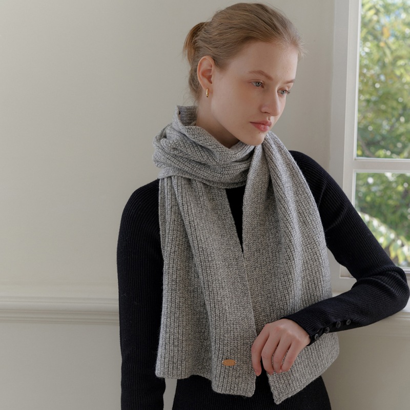 ミックスウールニットマフラー [2カラー]