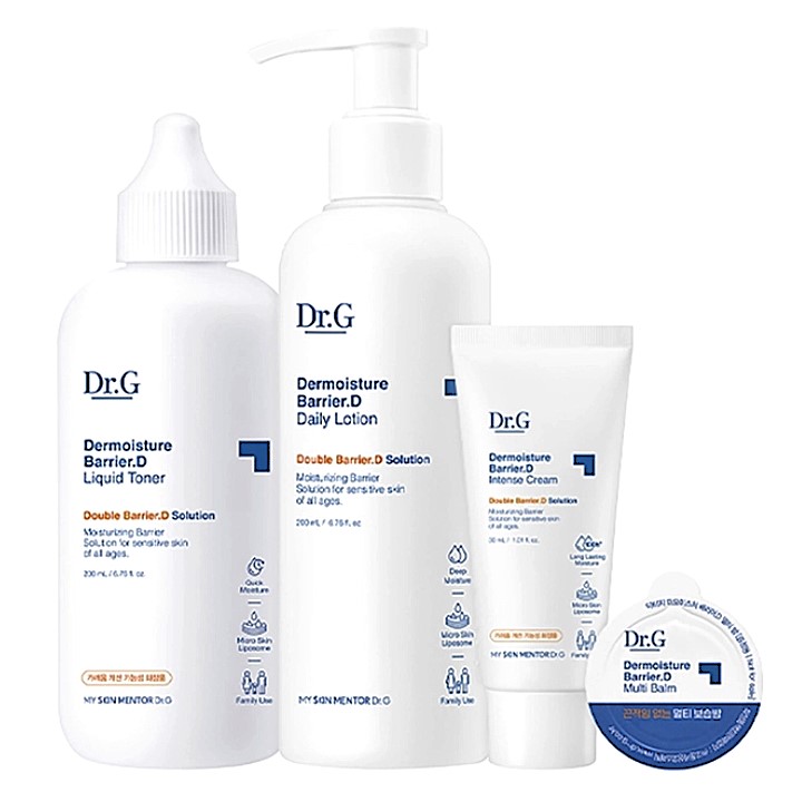 ザモイスチャーバリアDセット/トナー200ml+ローション200ml+クリーム30ml+マルチバーム1g/化粧水+乳液