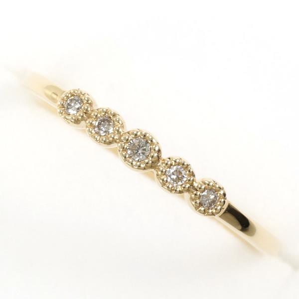 エステール K10YG リング 指輪 9号 ダイヤ 総重量約1.0g ジュエリー 中古