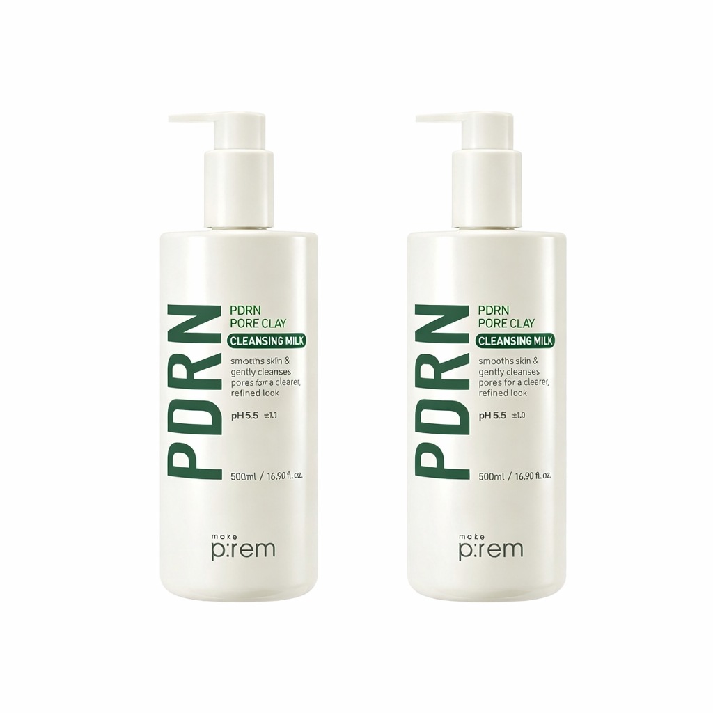 [1+1] make prem PDRNポアクレイクレンジングミルク500ml (大容量)
