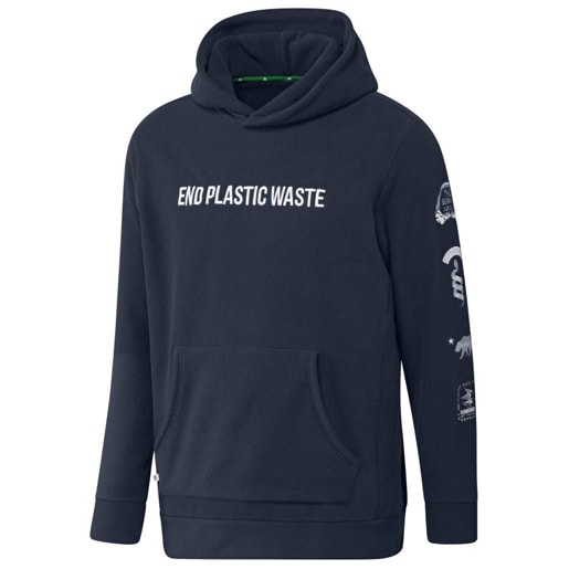 アディダス MKS30-HY0946-L EPW グラフィック フリース 長袖フーディー（カレッジネイビー/ブラック・サイズ：J/L） MKS30HY0946L