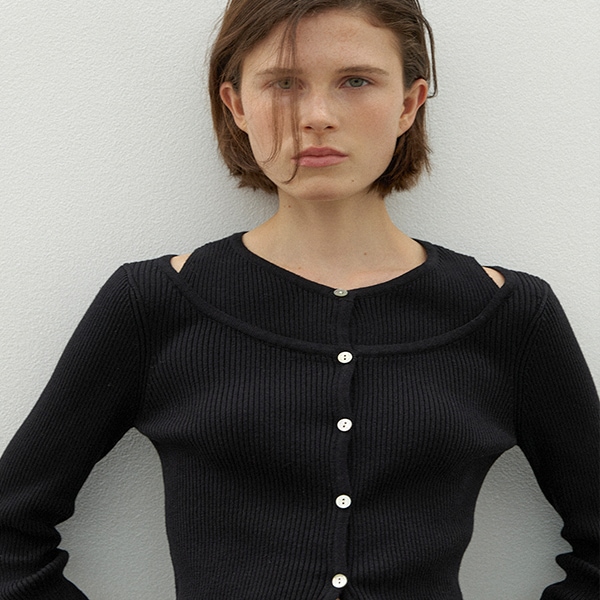 (CD-2140)LAYERED KNIT CARDIGAN 6,648円