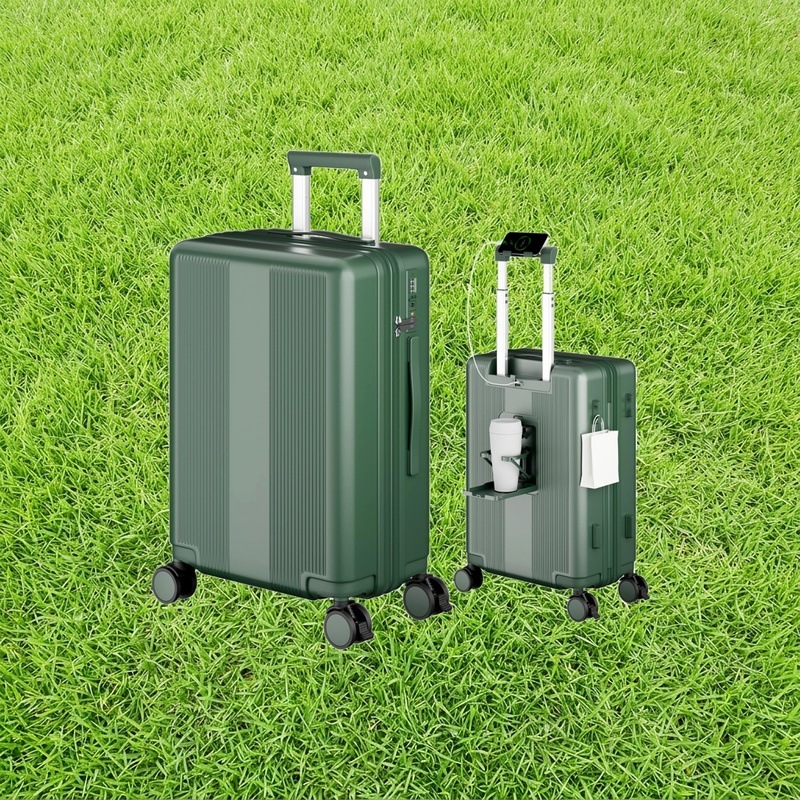 [Soolom] スーツケース 拡張機能付き 多機能 キャリーケース 軽量 大型 大容量 TSAロック搭載 ストッパー付き 携帯スタンド USBポート付き カップホルダー付き 隠しフック機能 耐衝撃