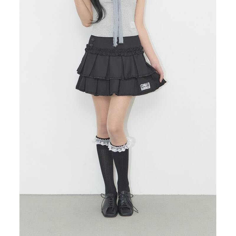 ILLIGO ドリープリーツミニスカート ブラック 26SMSK01BK 421066