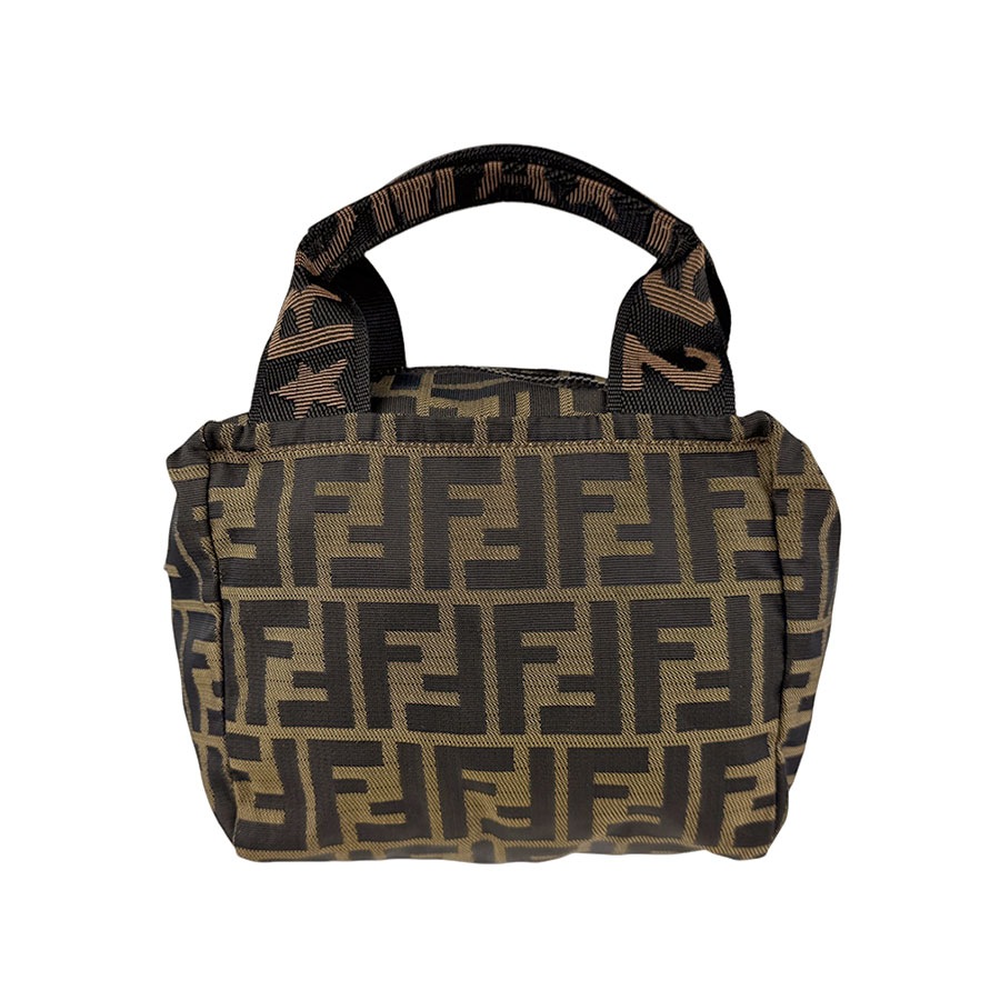 フェンディ FENDI ハンドバッグ ズッカ ナイロンキャンバス ブラウン レディース z4517