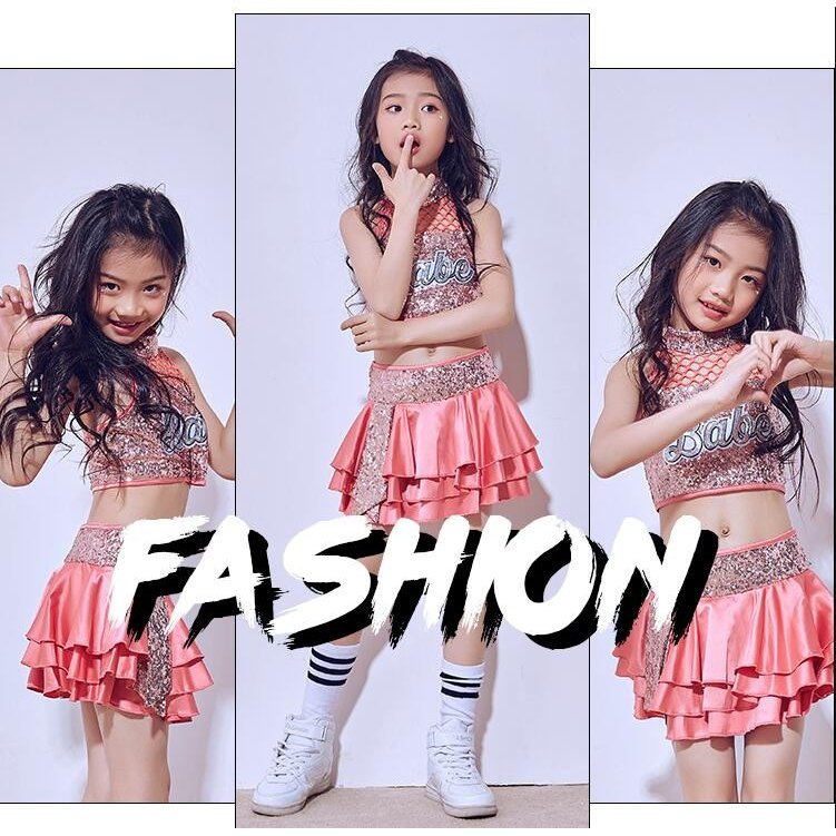 キッズ ダンス 衣装 スカート ダンス衣装 キッズ セットアップ ピンク チアダンス チアガール プリーツ スカート チア ダンス 衣装 ガールズ