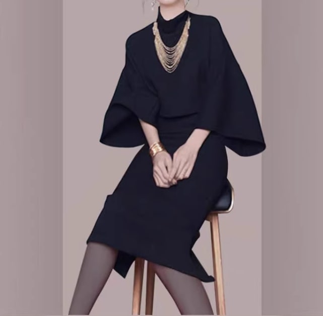 レディース スカート トップス ボトムス プルオーバー セットアップ タイトスカート 膝下 ミモレ 長袖 ハイネック タイト スリム フェミニン 大人可愛い きれいめ 上品 おしゃれ レトロ
