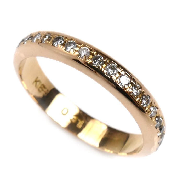 K18PG ピンクゴールド フルエタニティ リング・指輪 ダイヤモンド0.31ct 7号 2.3g レディース 中古