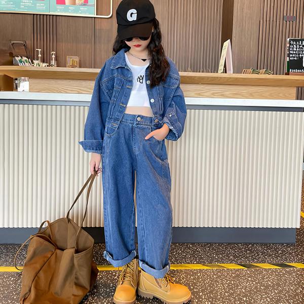 秋 女児 上下服 ジュニア ツーピース 小学生 子供服 セット DT7
