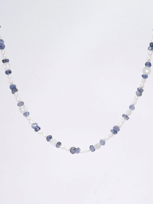 【HARANG】 HR 40N_Pearl Iolite Beads Necklace 正規品