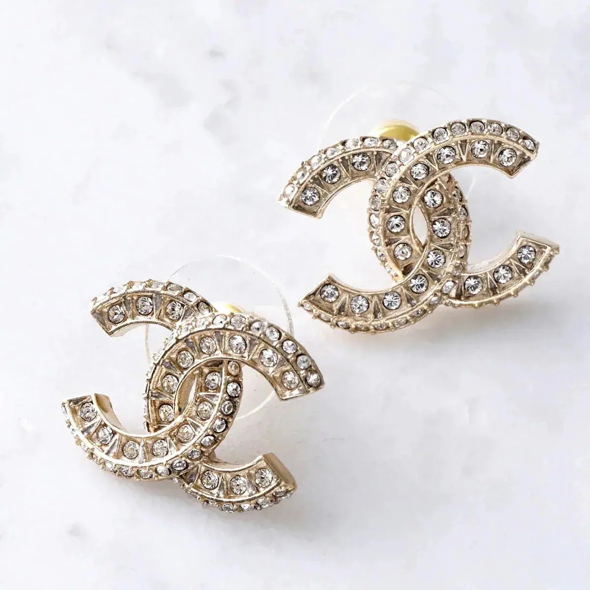 CHANEL シャネル ピアス A86504 Y09569 レディース ココマーク CCマーク ラインストーン アクセサリー Z2800