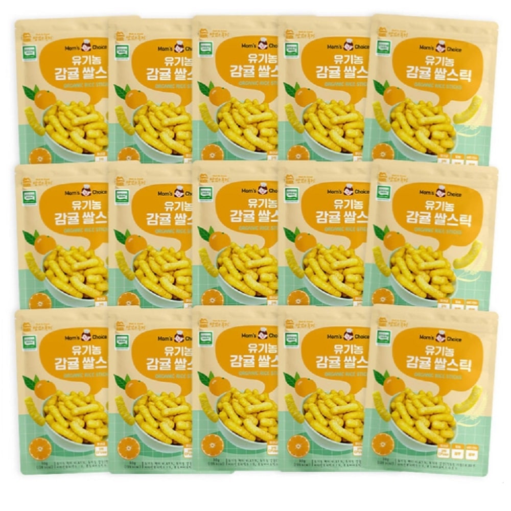 韓国-K MEAL-有機米スティック 3種 30g x 15pk - みかん