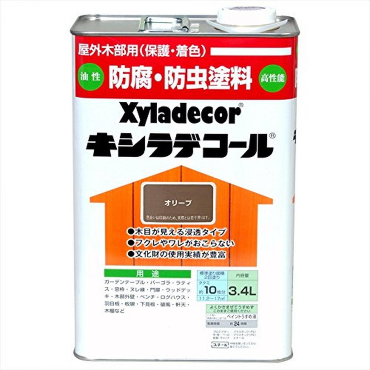 大阪ガスケミカル キシラデコール チーク 3.4L 油性 屋外用 防腐・防虫 塗料 補修用品 住宅資材